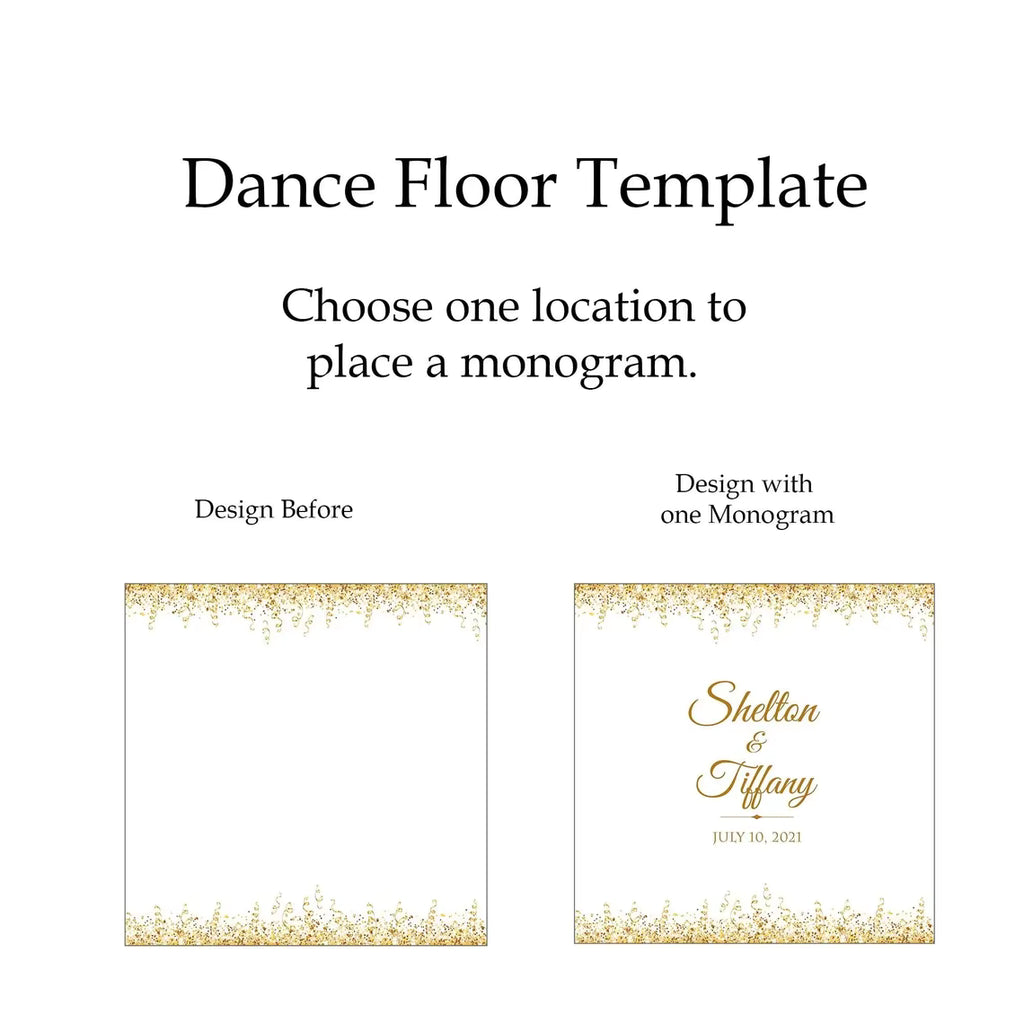 Custom Wedding Dance Floor Wrap — UV-Printed, DIY Kit Ships Free in USA