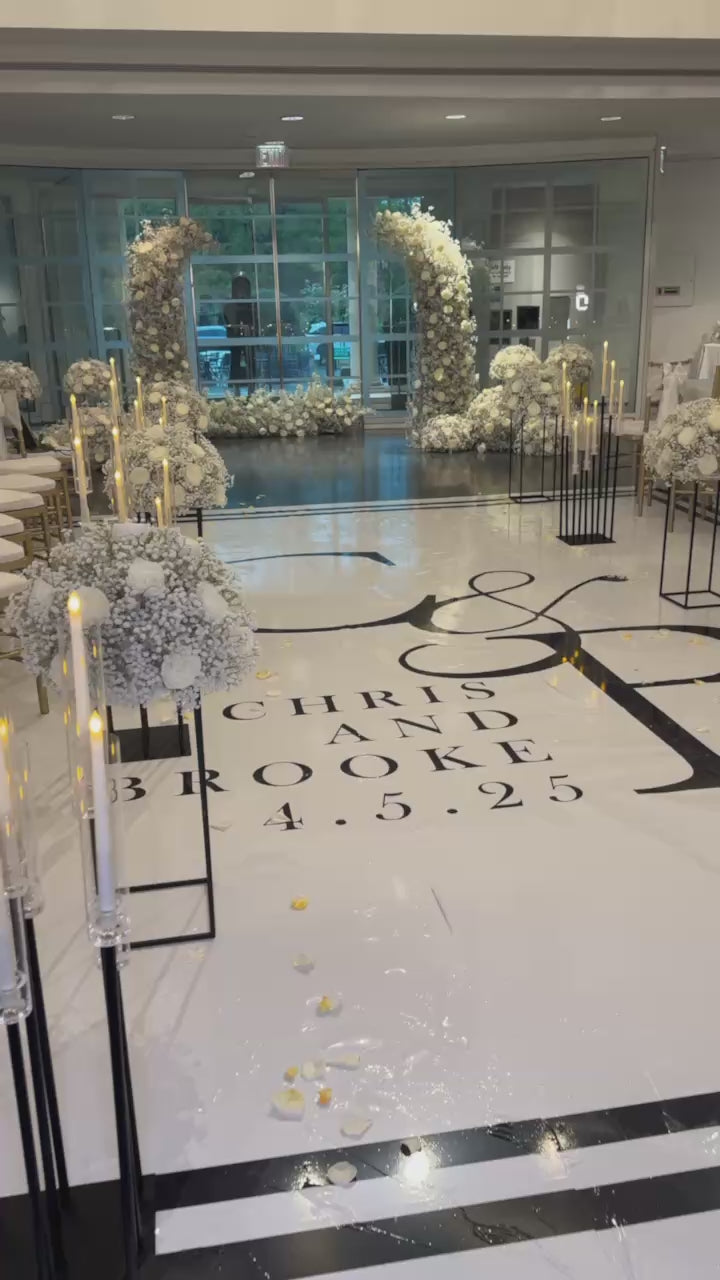 Custom Wedding Dance Floor Wrap — UV-Printed, DIY Kit Ships Free in USA